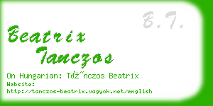 beatrix tanczos business card